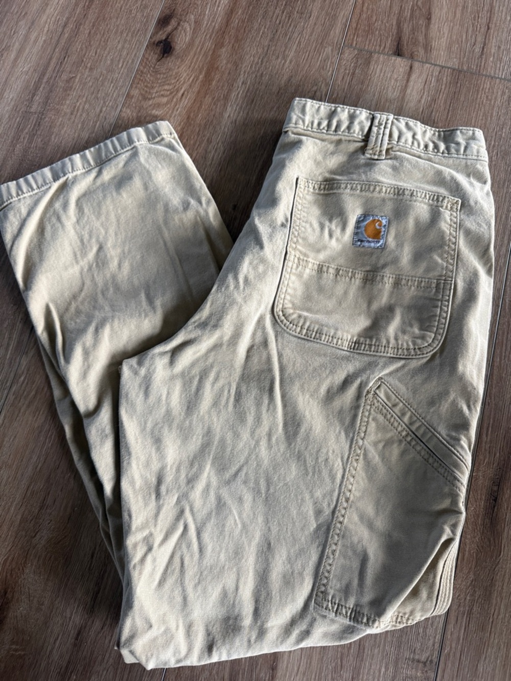 Carhartt Men’s Tan Work Chinos with Utility Pocket- no wear!